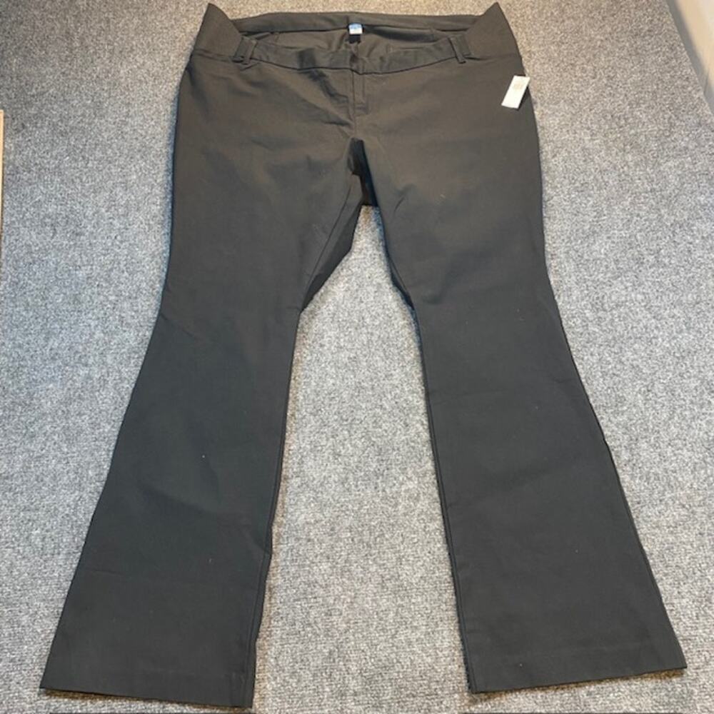 Brand New Old Navy Women's 20 Plus Maternity Black Pixie Flare Side Panel Pants
